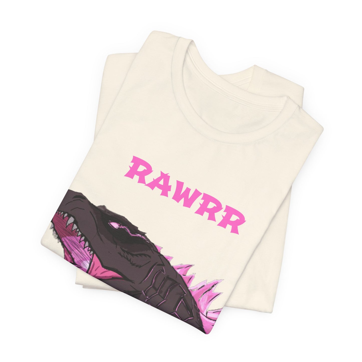 Rawrr Pink Godzilla T‑Shirt — Cute Monster Dino Tee