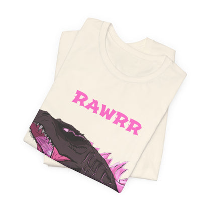 Rawrr Pink Godzilla T‑Shirt — Cute Monster Dino Tee