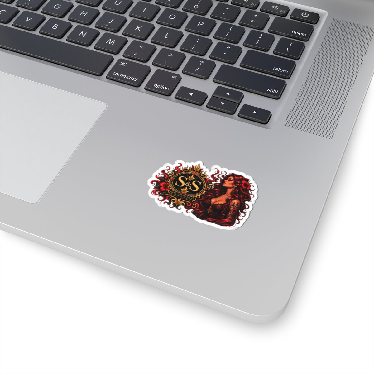 Siren & Social Redhead Emblem Sticker — Kiss-Cut Decorative Vinyl