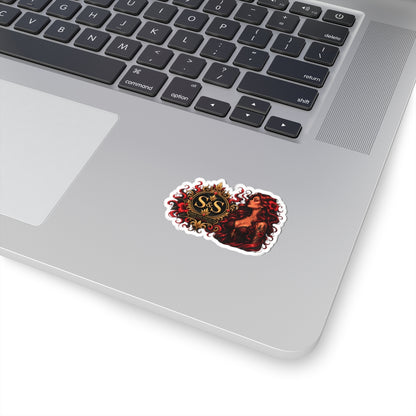 Siren & Social Redhead Emblem Sticker — Kiss-Cut Decorative Vinyl