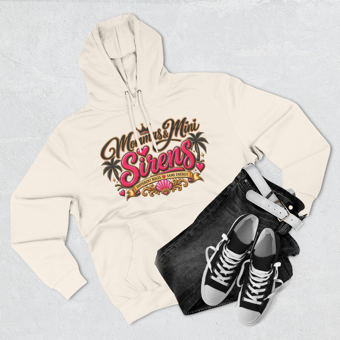 Mom and Mini Sirens Hoodie — Matching Mother-Daughter Graphic Pullover