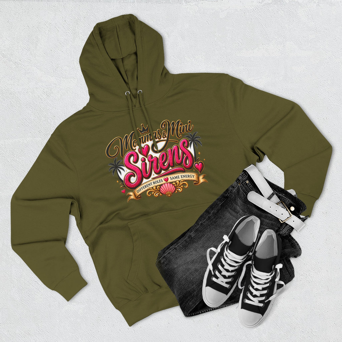 Mom and Mini Sirens Hoodie — Matching Mother-Daughter Graphic Pullover