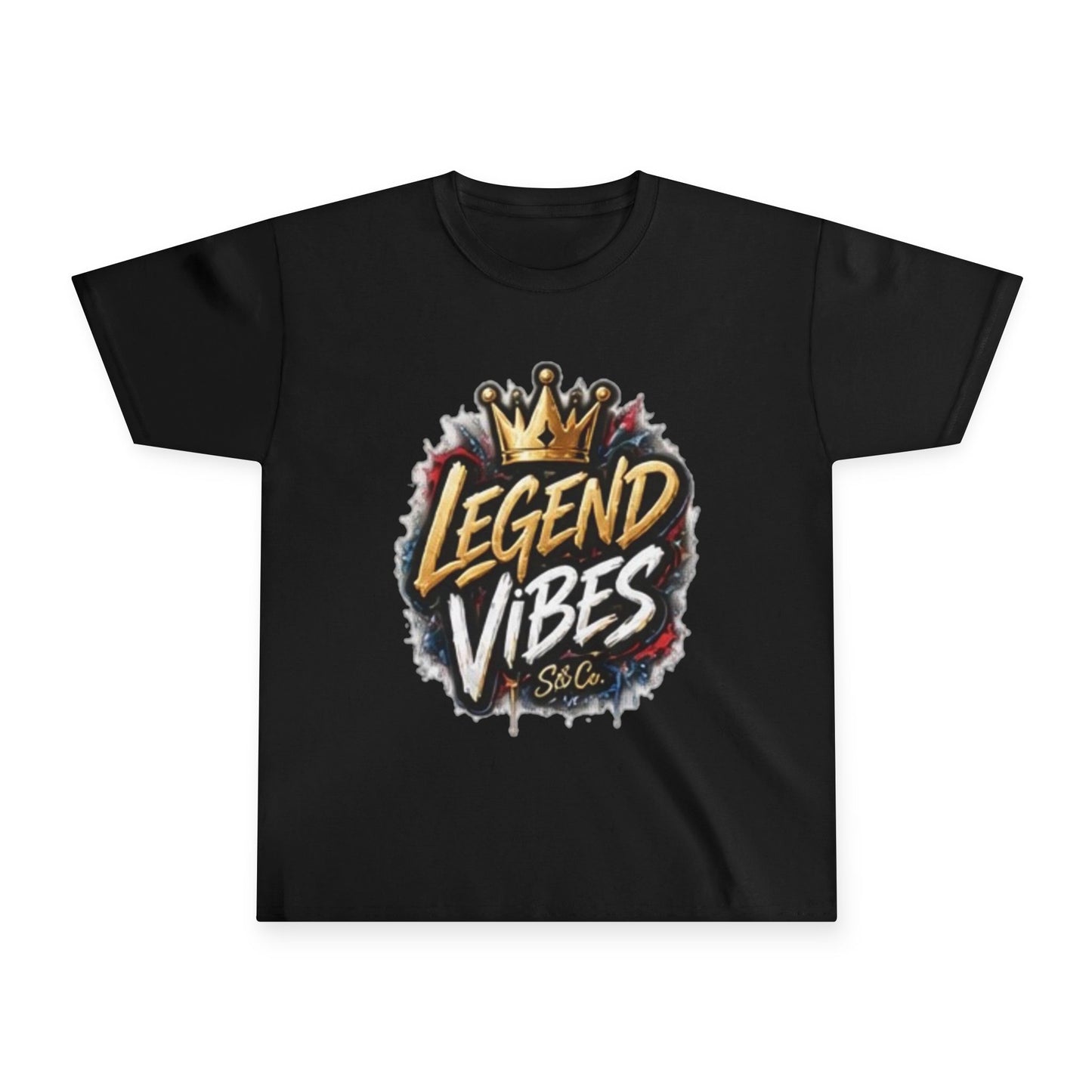 Legend Vibes Kids T‑Shirt — Youth Graphic Tee with Crown Street Art Design