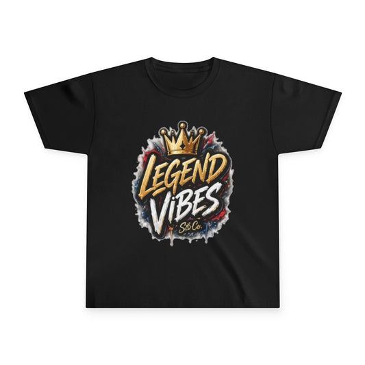 Legend Vibes Kids T‑Shirt — Youth Graphic Tee with Crown Street Art Design