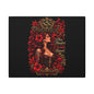 Motivational Art Canvas – "Plan. Manifest. Elevate. Repeat." Red-Haired Goddess Wall Decor