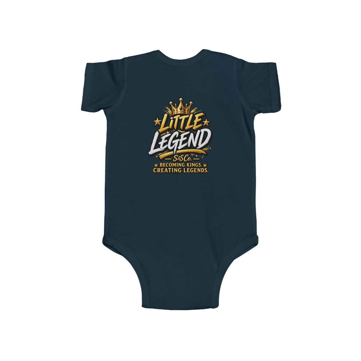 "Little Legend" Crowned Graphic – Newborn Infant Onesie