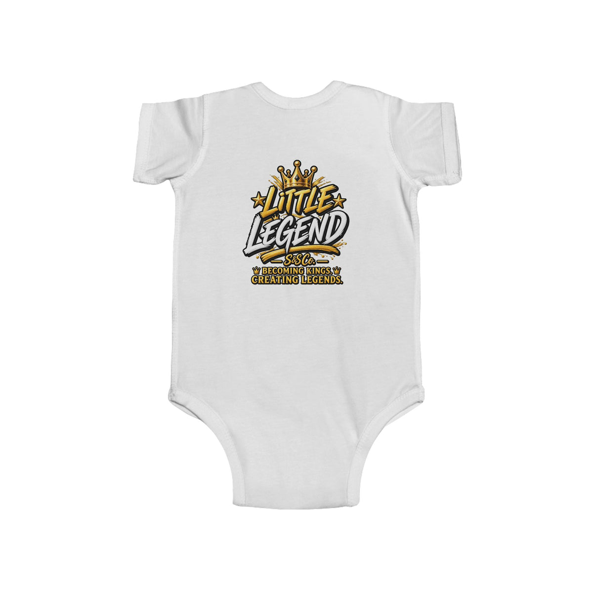 "Little Legend" Crowned Graphic – Newborn Infant Onesie