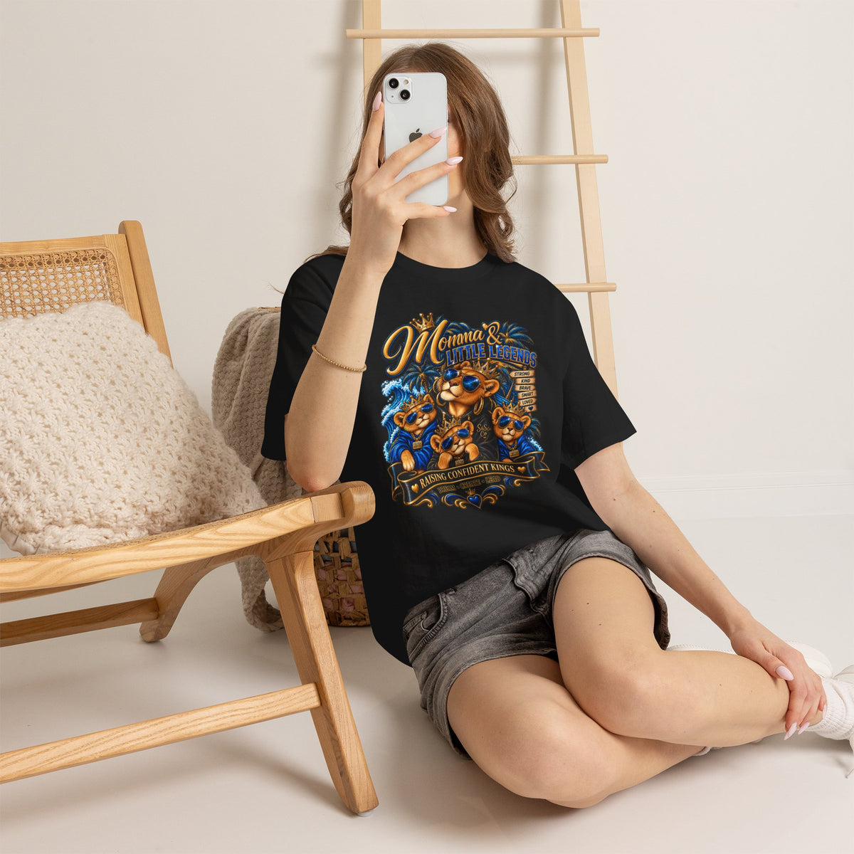 Momma & Little Legends T-Shirt — Cute Bear Family Graphic Tee for Moms