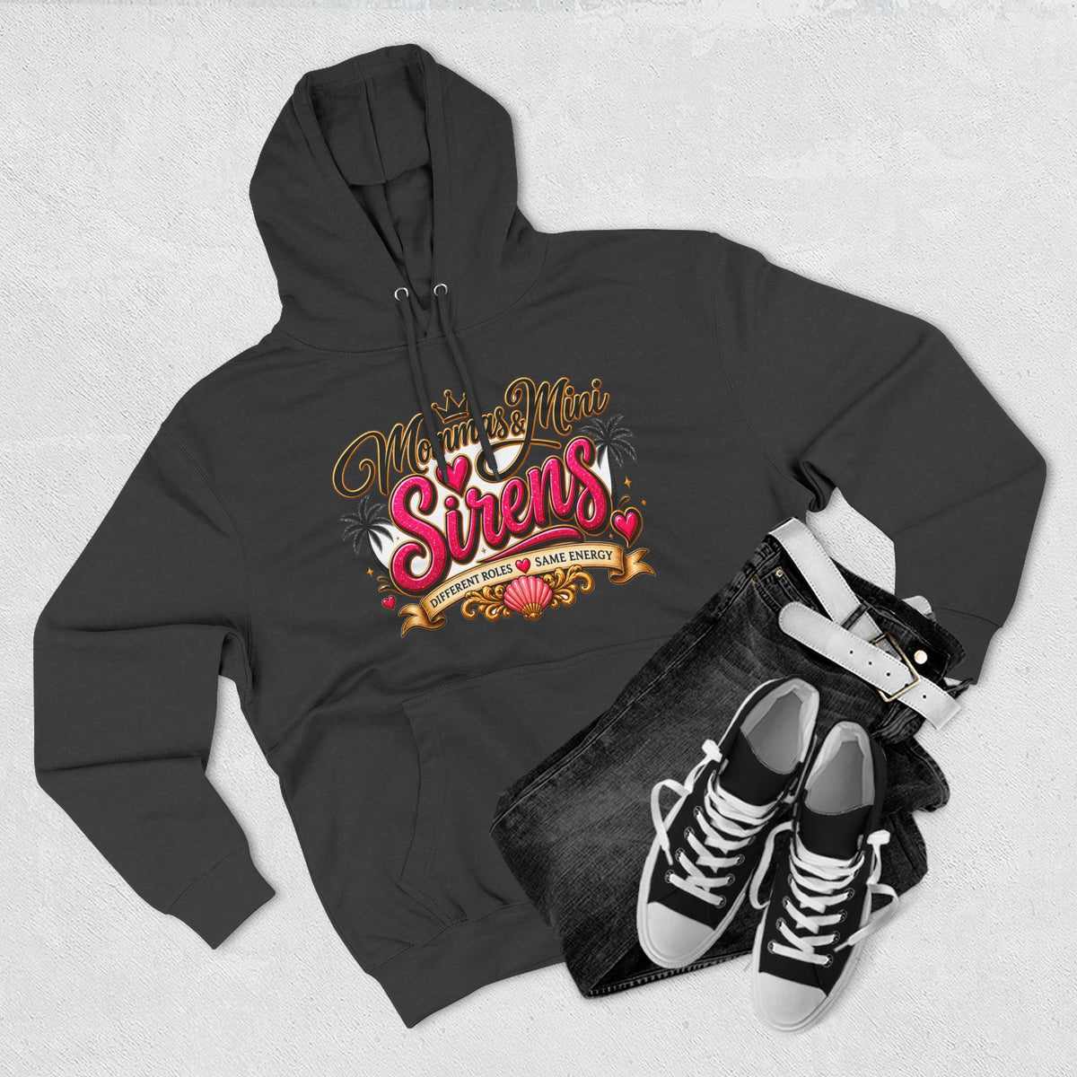 Mom and Mini Sirens Hoodie — Matching Mother-Daughter Graphic Pullover