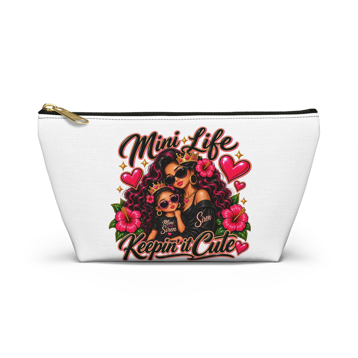 "Mini Life Keepin' it Cute" Cosmetic Bag (Mother & Daughter)