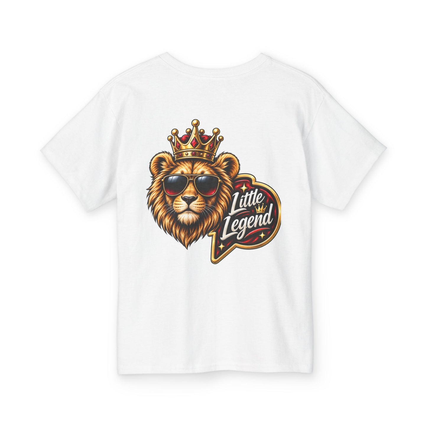 Kids 'Little Legend' Lion Tee – Crowned King Graphic Youth Shirt