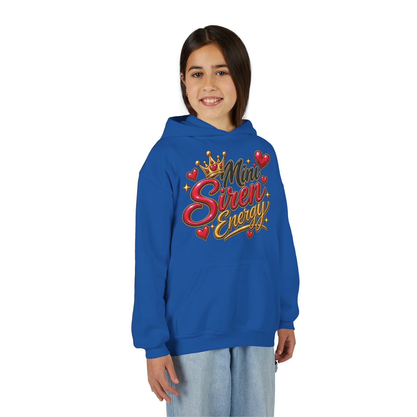 Youth Hoodie — "Mini Siren Energy" Graphic Pullover (Momma’s Mini Sirens)