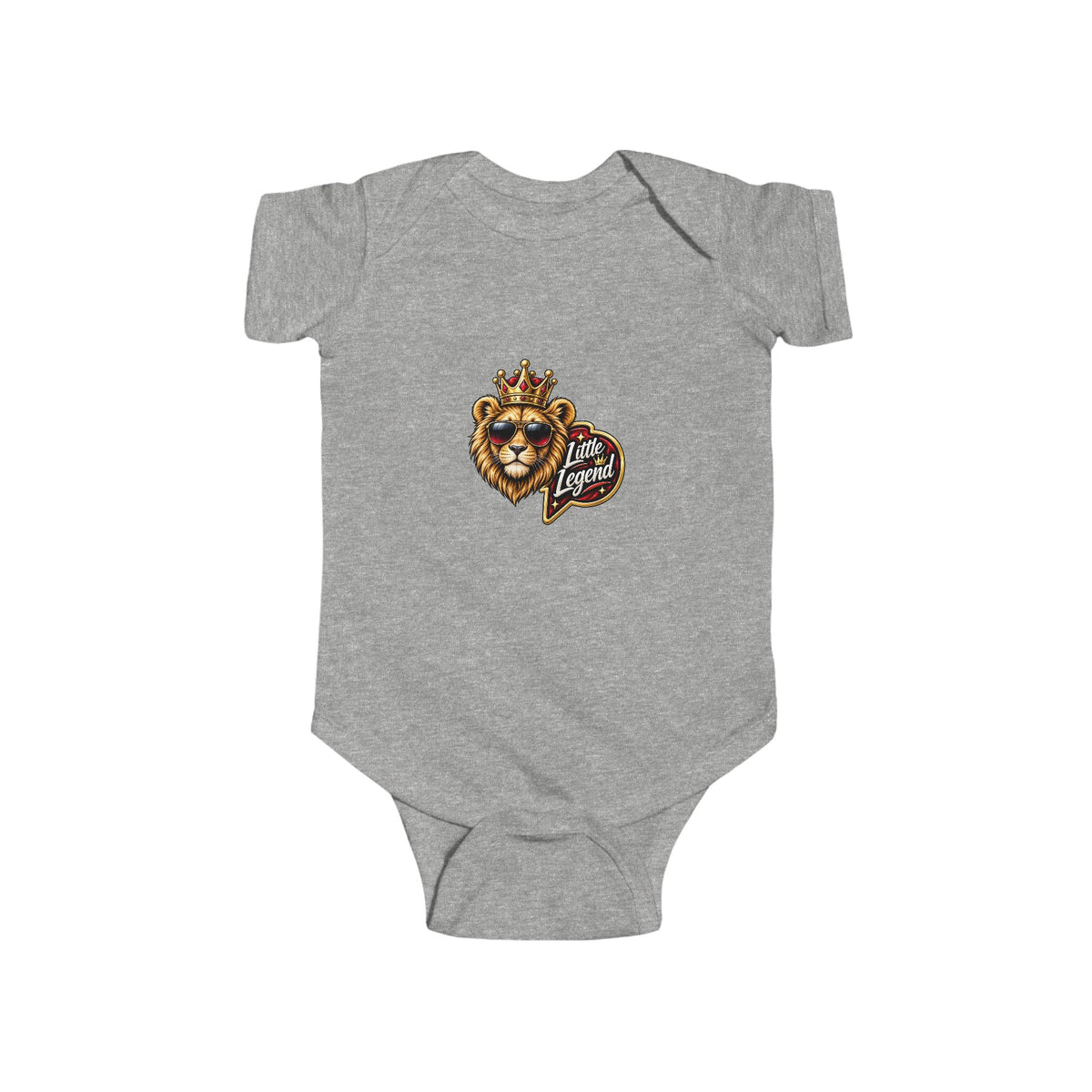 Little King "Stay Royal" Crowned Lion Baby Onesie