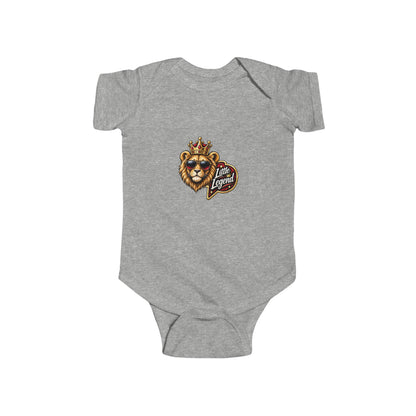 Little King "Stay Royal" Crowned Lion Baby Onesie