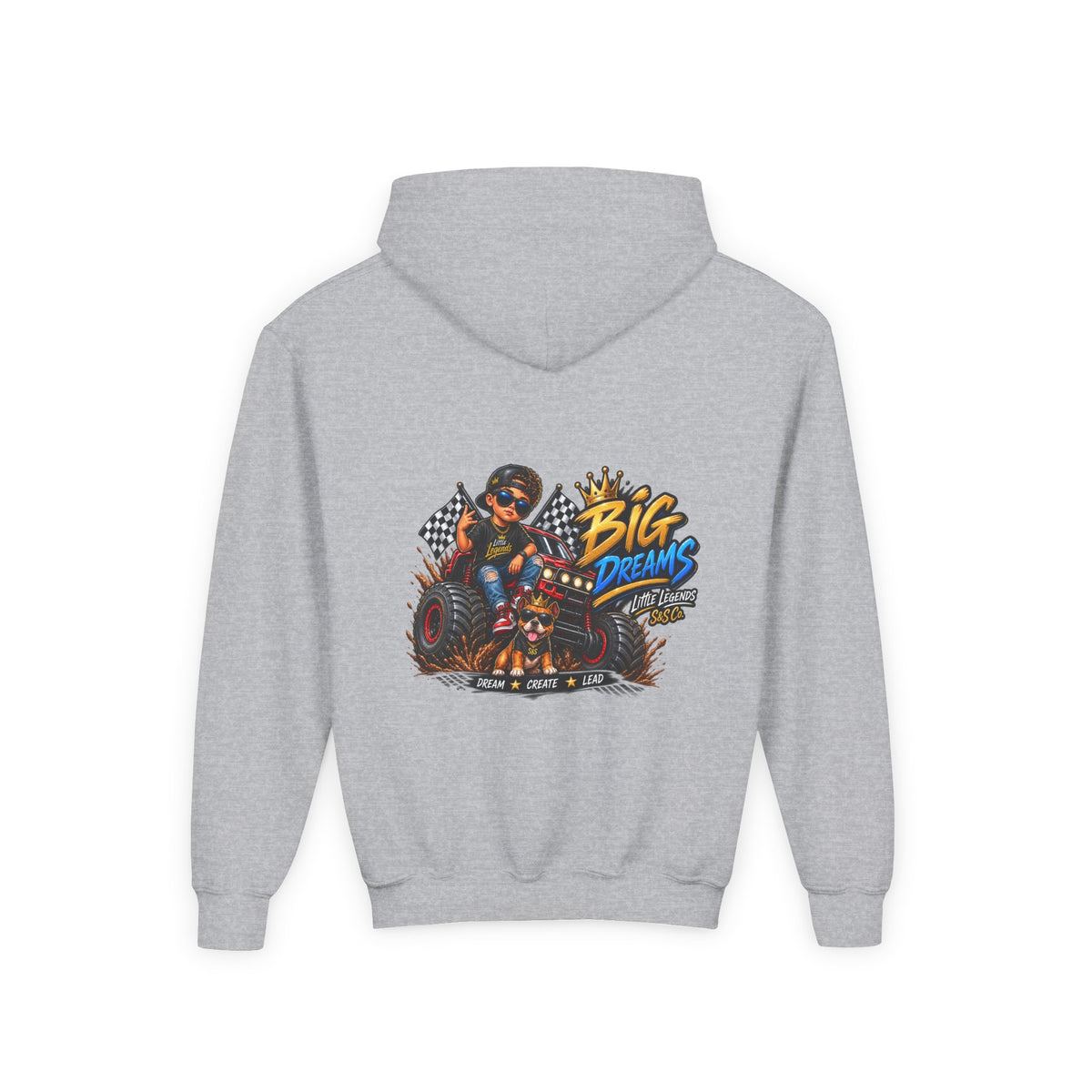 Youth Little Legends Hoodie - "Big Dreams" Monster Truck Pullover