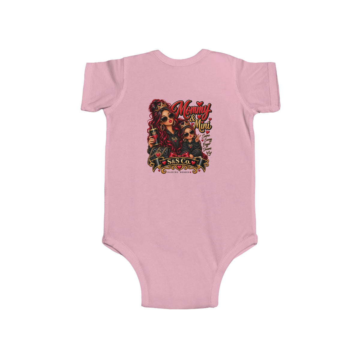 Mama & Mini Matching Baby Bodysuit — Mommy and Mini Sisters Graphic Onesie