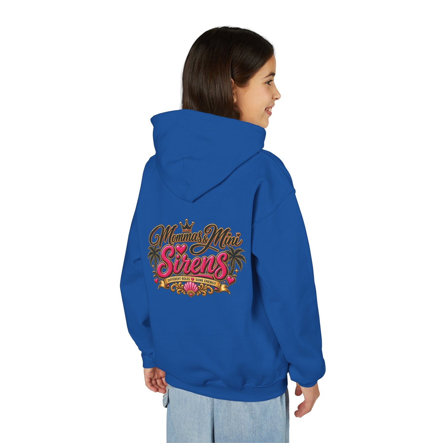 Youth Hoodie — "Mini Siren Energy" Graphic Pullover (Momma’s Mini Sirens)