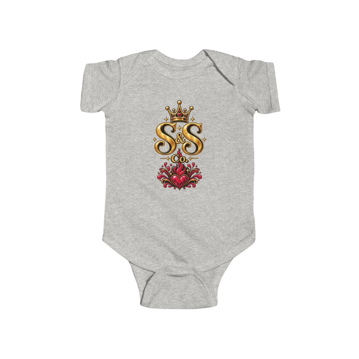Crowned "S&SCo" Crest  Baby Bodysuit — Infant One-Piece
