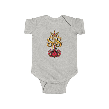 Crowned "S&SCo" Crest  Baby Bodysuit — Infant One-Piece