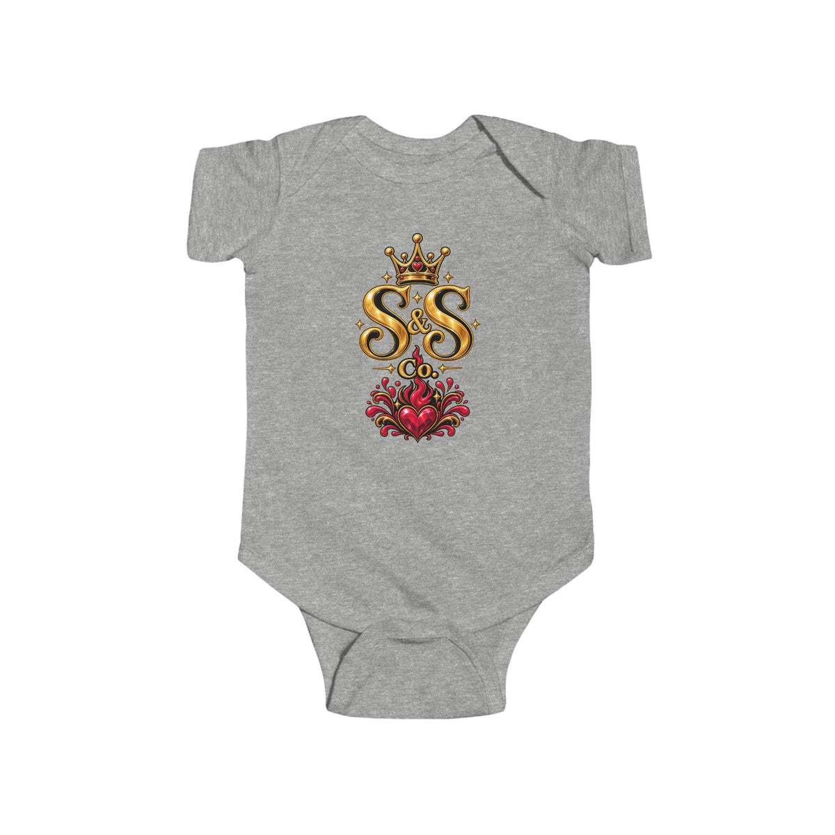 Crowned "S&SCo" Crest  Baby Bodysuit — Infant One-Piece