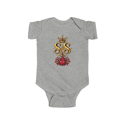 Crowned "S&SCo" Crest  Baby Bodysuit — Infant One-Piece