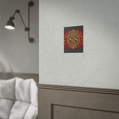 Siren and Social Co. Ornate Gold & Red Emblem Poster