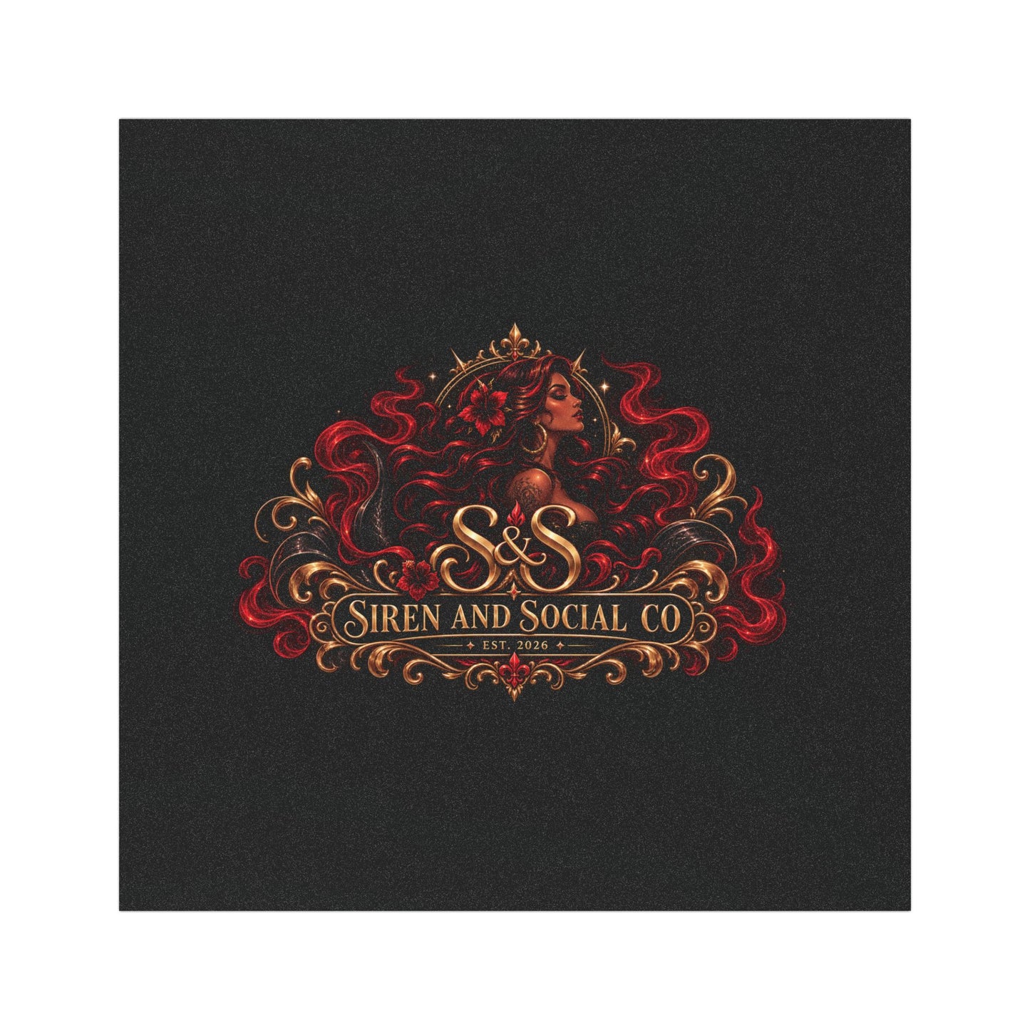 Car Magnet — Siren and Social Co. Logo Emblem (Red Siren Crest)
