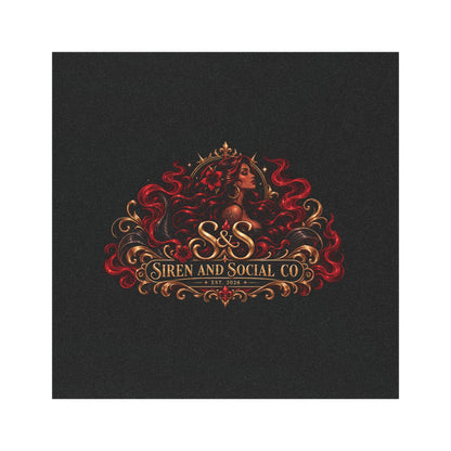 Car Magnet — Siren and Social Co. Logo Emblem (Red Siren Crest)