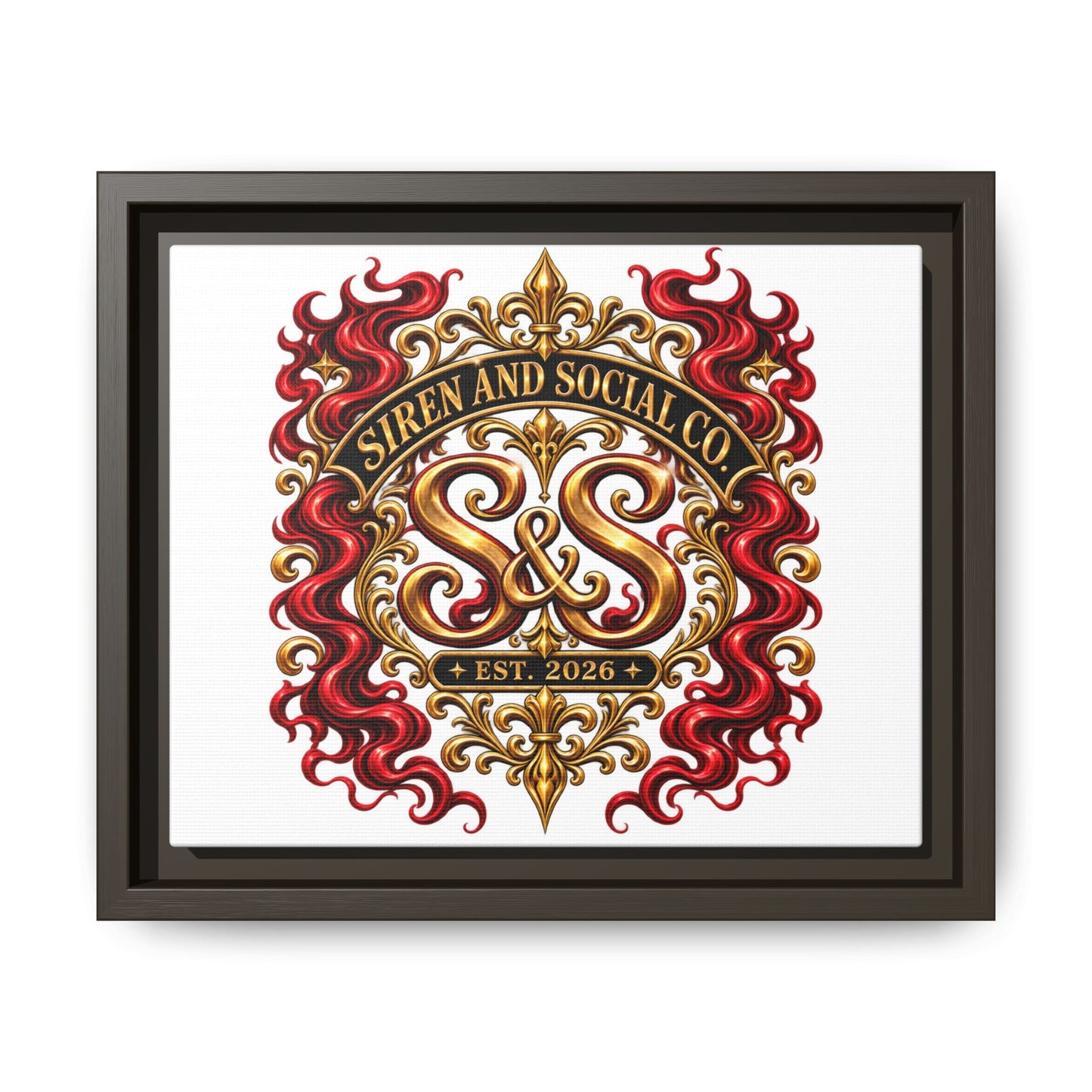 Siren & Social Co. Emblem Matte Canvas (Framed)