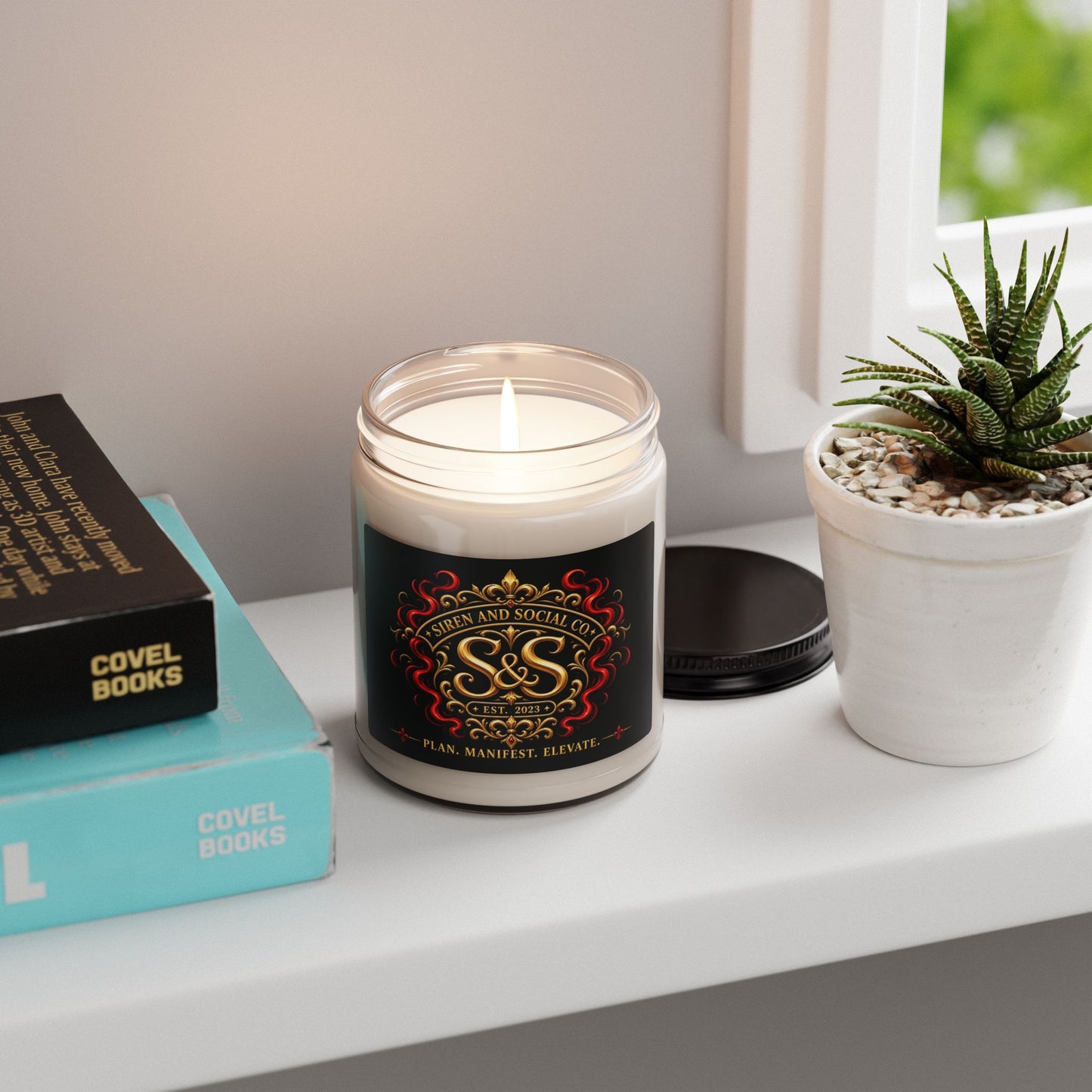 SirenandSocialCo Logo Candle