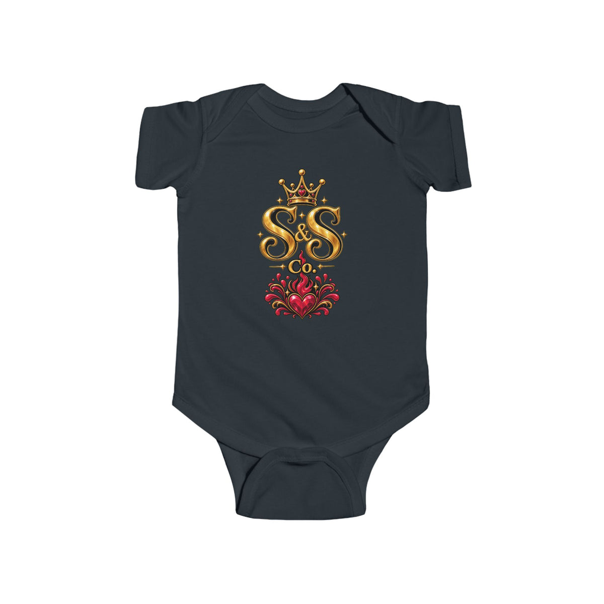 Crowned "S&SCo" Crest  Baby Bodysuit — Infant One-Piece
