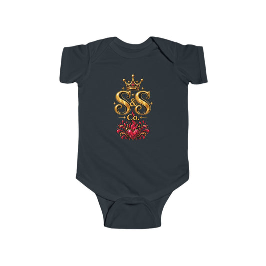 Crowned "S&SCo" Crest  Baby Bodysuit — Infant One-Piece
