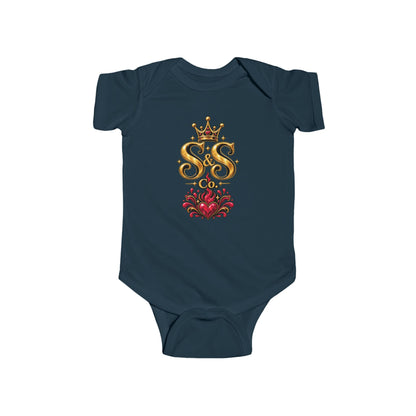 Crowned "S&SCo" Crest  Baby Bodysuit — Infant One-Piece
