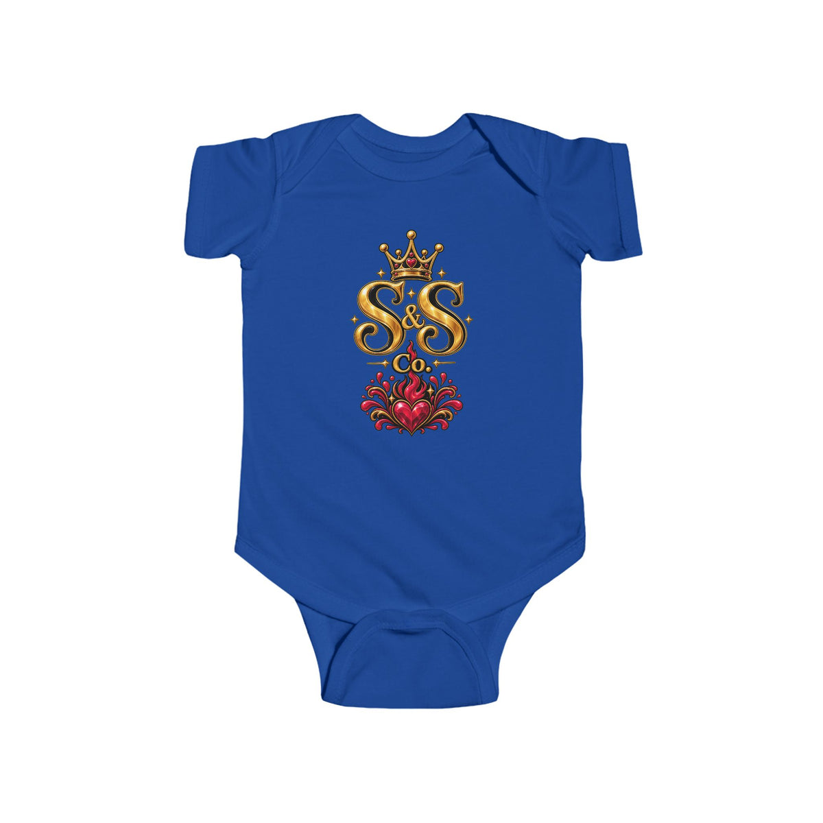 Crowned "S&SCo" Crest  Baby Bodysuit — Infant One-Piece