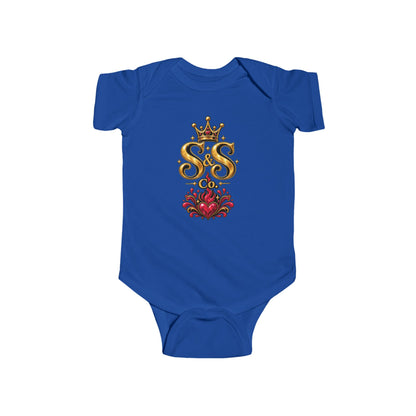 Crowned "S&SCo" Crest  Baby Bodysuit — Infant One-Piece