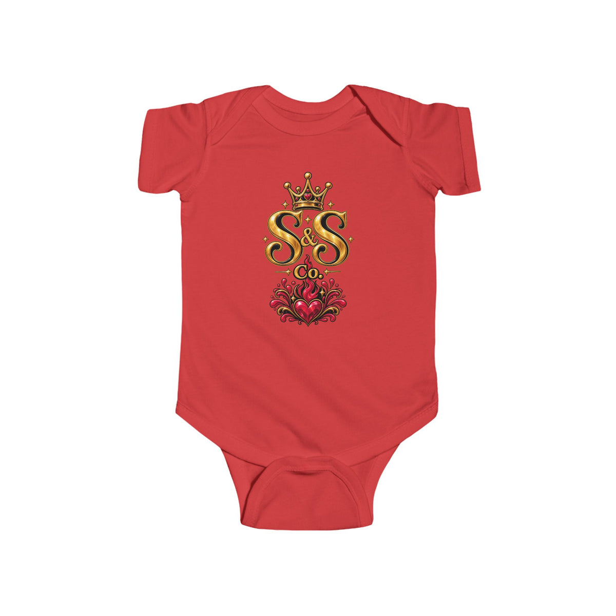 Crowned "S&SCo" Crest  Baby Bodysuit — Infant One-Piece