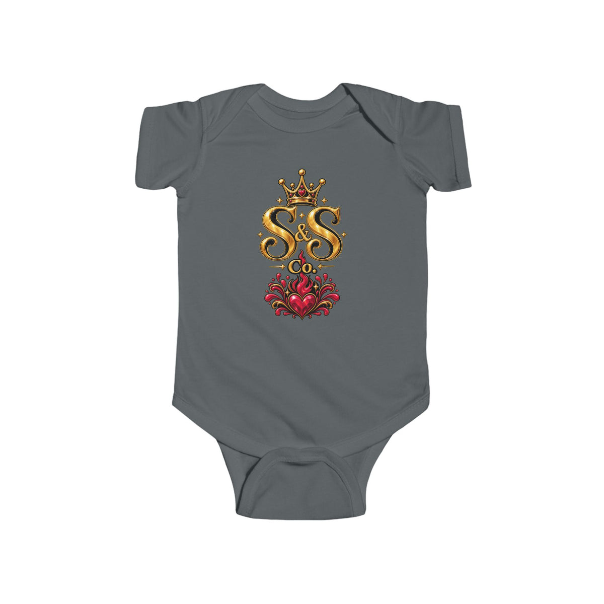 Crowned "S&SCo" Crest  Baby Bodysuit — Infant One-Piece