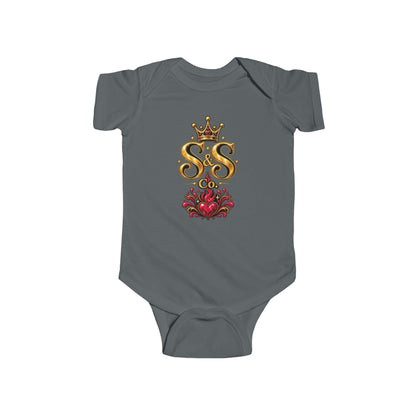 Crowned "S&SCo" Crest  Baby Bodysuit — Infant One-Piece