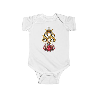 Crowned "S&SCo" Crest  Baby Bodysuit — Infant One-Piece