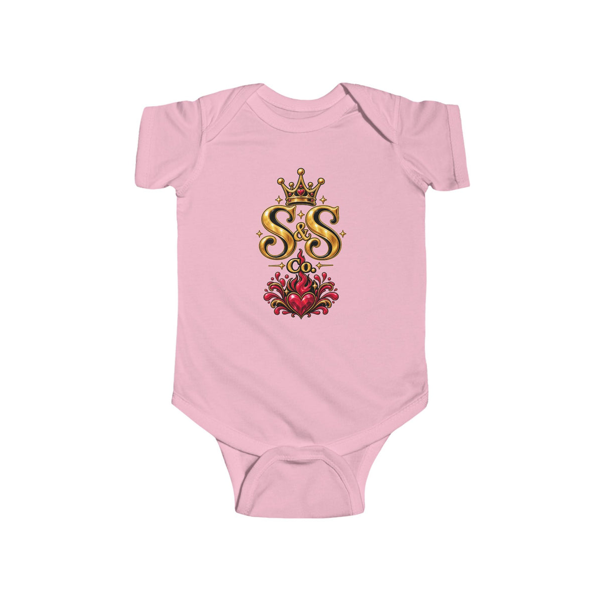 Crowned "S&SCo" Crest  Baby Bodysuit — Infant One-Piece