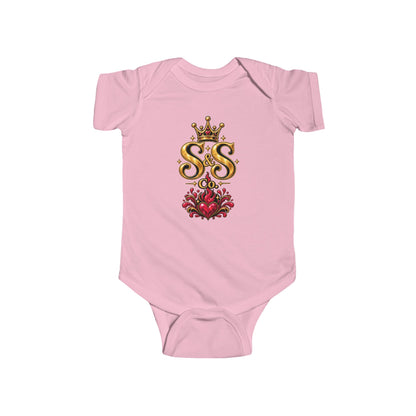 Crowned "S&SCo" Crest  Baby Bodysuit — Infant One-Piece