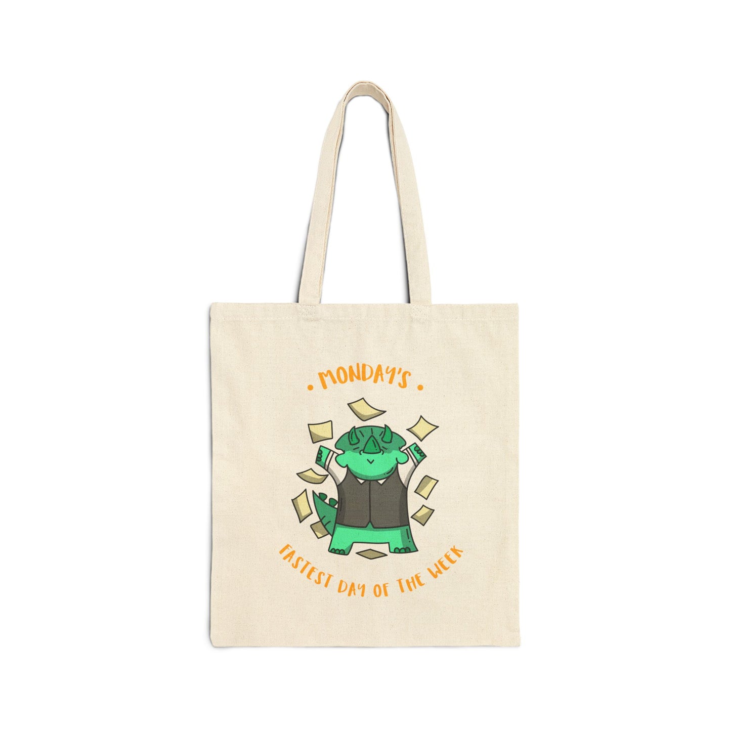Tote Bag — “Mondays: Greatest Day of the Week” Cute Monster Reusable Canvas Tote