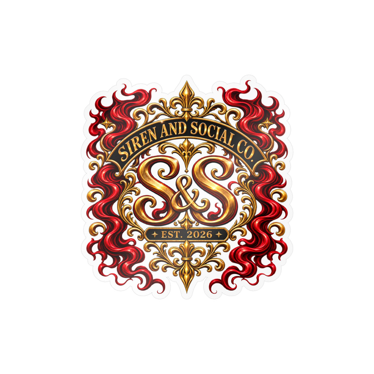 Siren and Social Co Logo Kiss-Cut Vinyl Decals