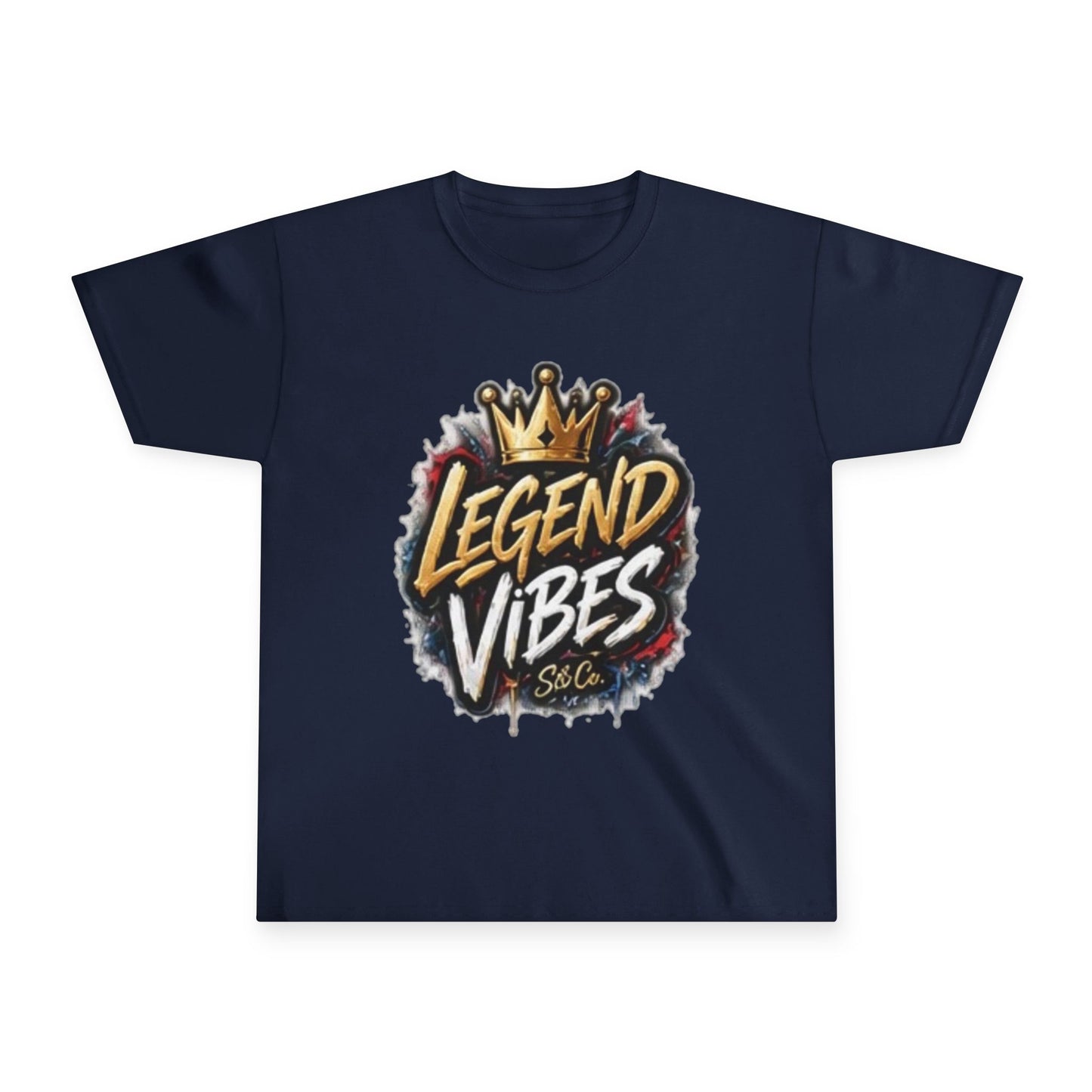 Legend Vibes Kids T‑Shirt — Youth Graphic Tee with Crown Street Art Design