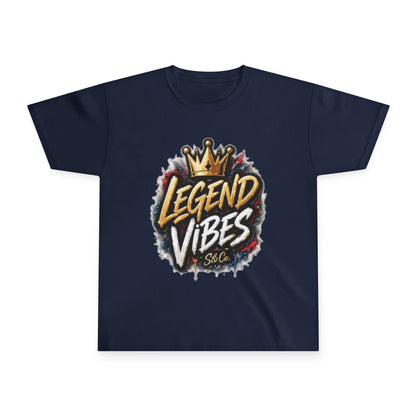 Legend Vibes Kids T‑Shirt — Youth Graphic Tee with Crown Street Art Design