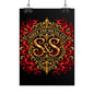 Siren and Social Co. Ornate Gold & Red Emblem Poster