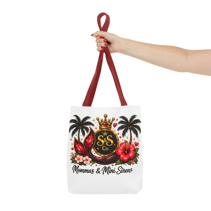 Mommas & Mini Sirens Tote Bag — Tropical Mermaid Mom Beach Tote