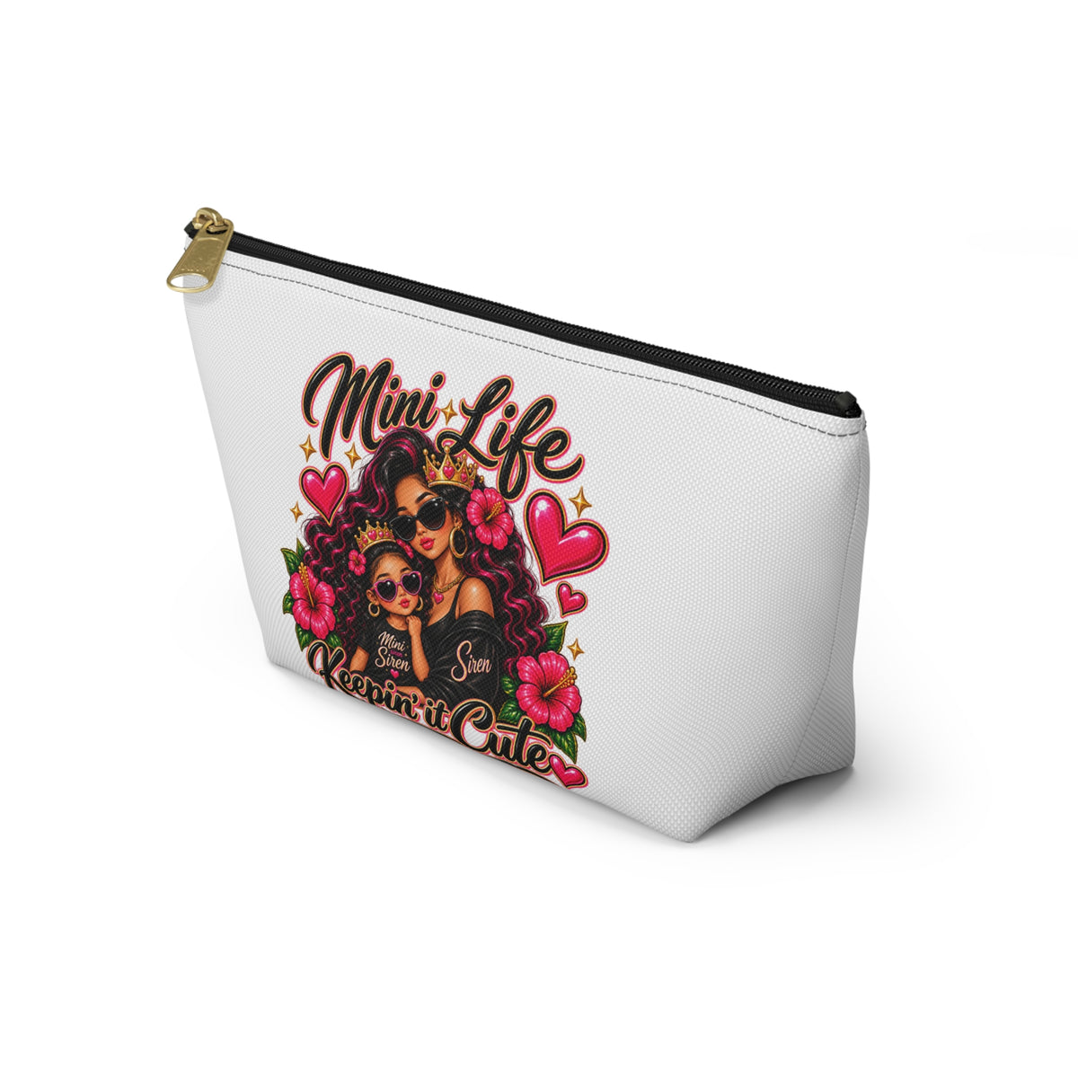 "Mini Life Keepin' it Cute" Cosmetic Bag (Mother & Daughter)