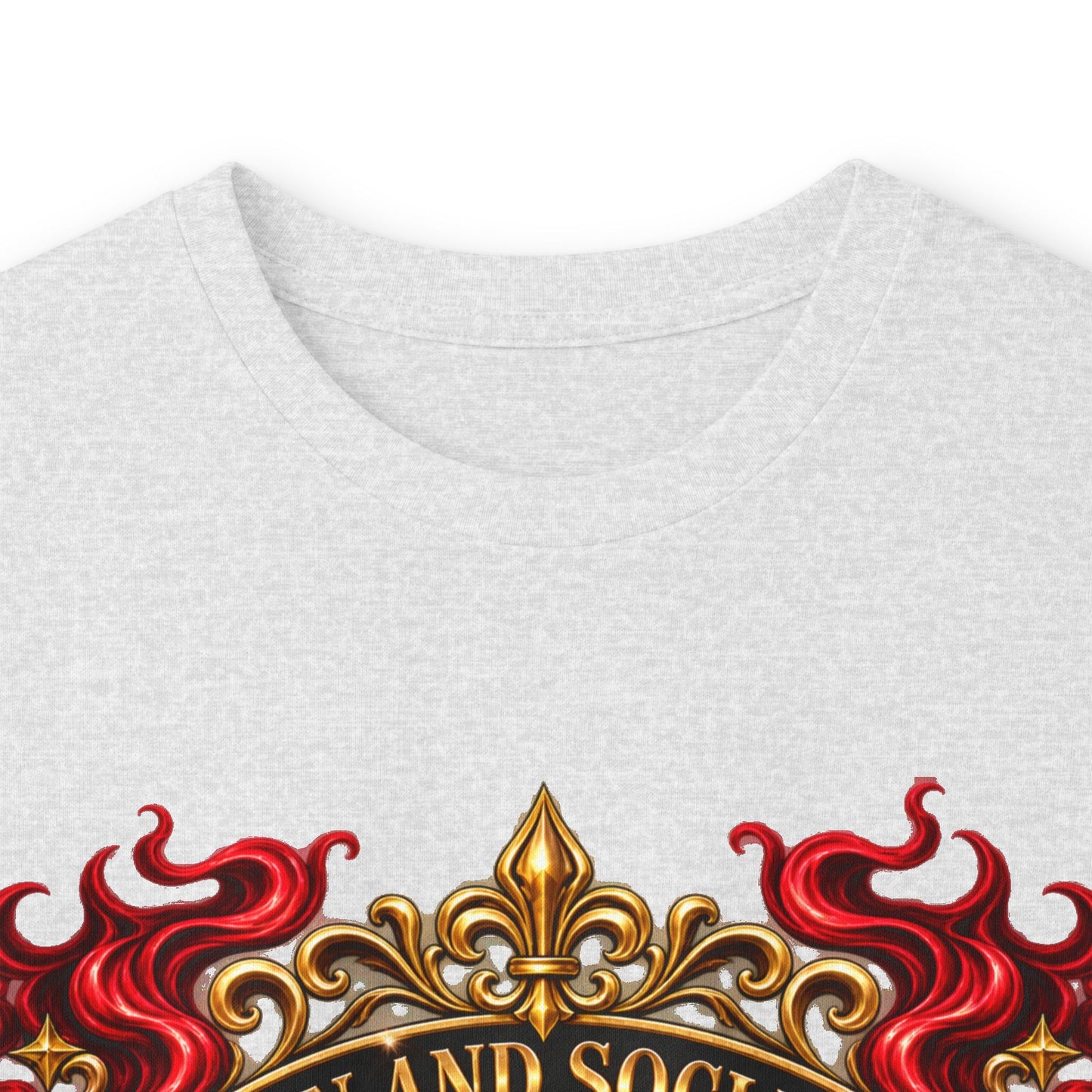 Heraldic Crest Long Sleeve Tee — 'Skin and Skull Co.' Gothic Emblem