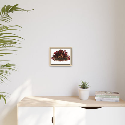 Siren & Social Co. Framed Matte Canvas Art — Red Siren Logo Wall Decor
